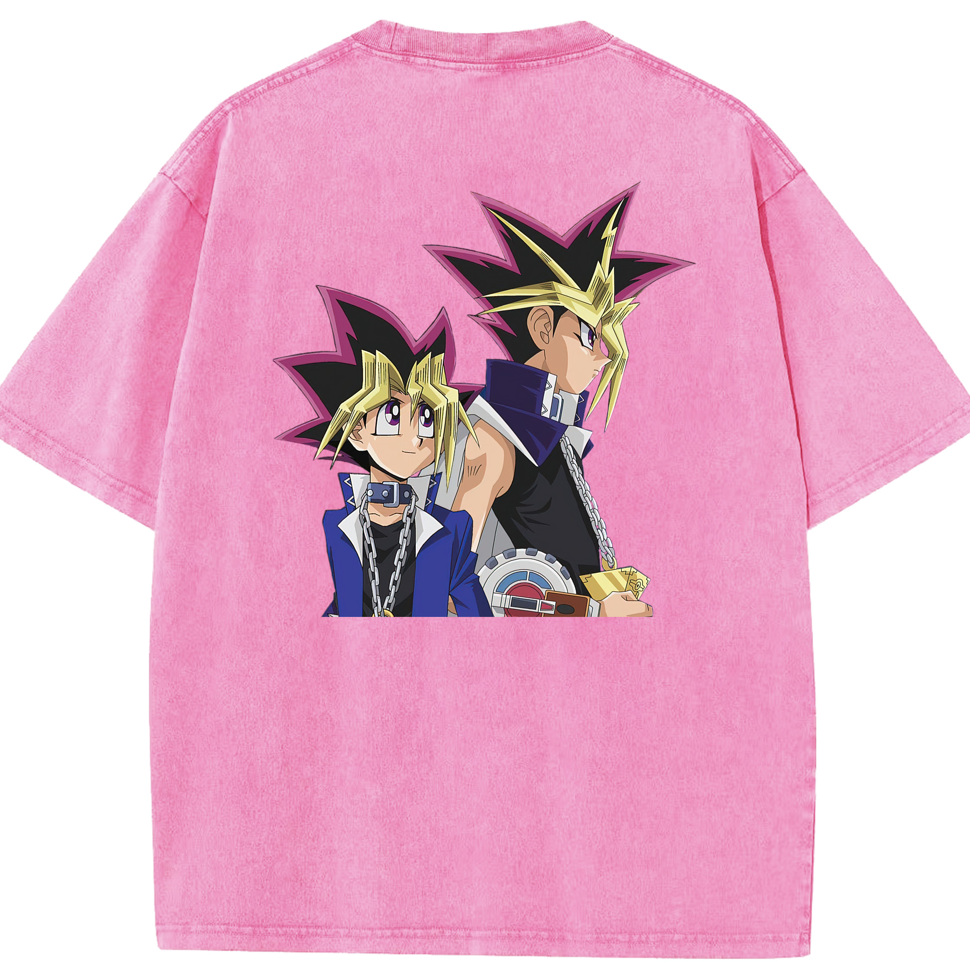 （画像用） 遊☆戯☆王 Yu-Gi-Oh! 綿100% ヴィンテージ風 半袖Tシャツ（背面プリント）